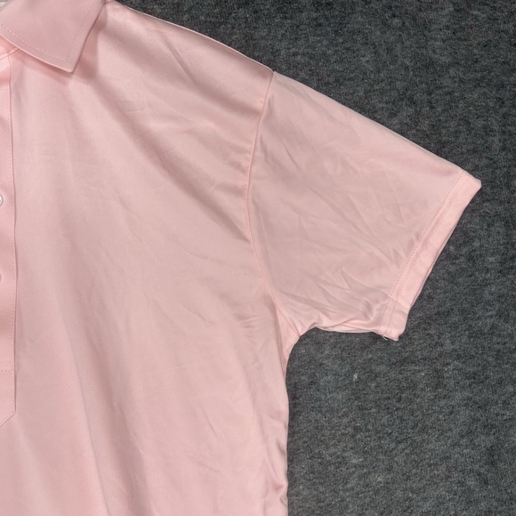 Collars and Co Polo shirt Mens S Pink Solid Stretch Spread Dress Collar - Picture 5 of 10